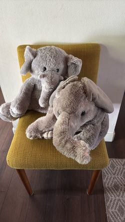 Two Elephant Stuffies 