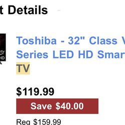 Toshiba 32” - New In Box