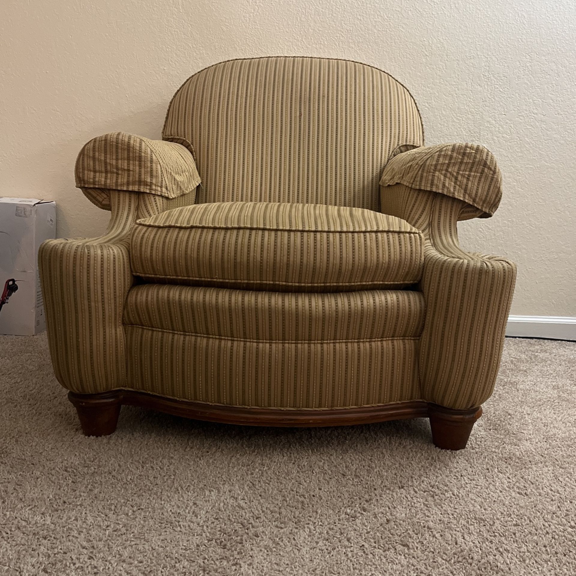 Vintage Vanguard Furniture Striped Feather Chair