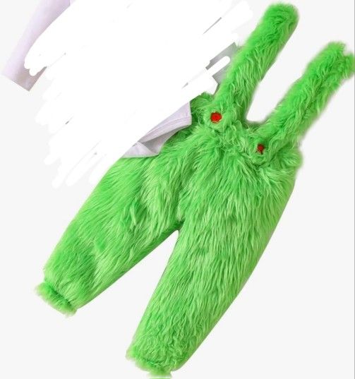 Grinch Baby Girl Boy Christmas Outfits Letter Romper Jumpsuit Dress Green Furry Suspender Skirt Pants Overalls