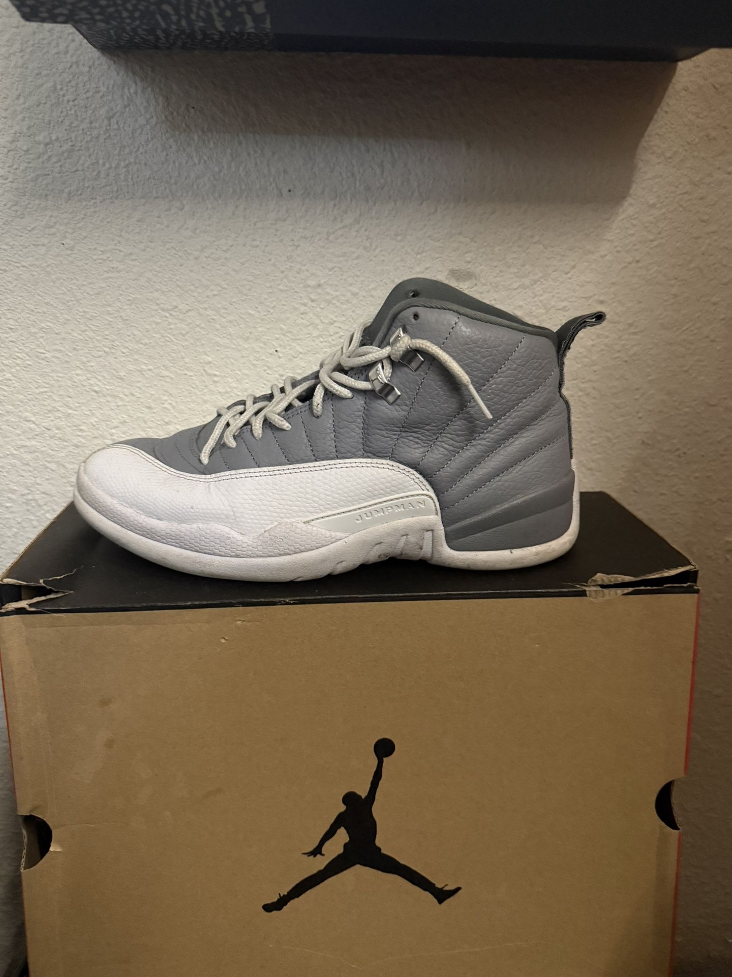 stealth grey jordan 12s 