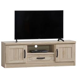TV STAND 2 DOORS AND DRAWERS NATURAL FINISH (AD5053) $189  DELIVER AVAILABLE   