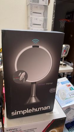 simplehuman 8” Round LED Sensor Mirror with 5x and 10x Magnification