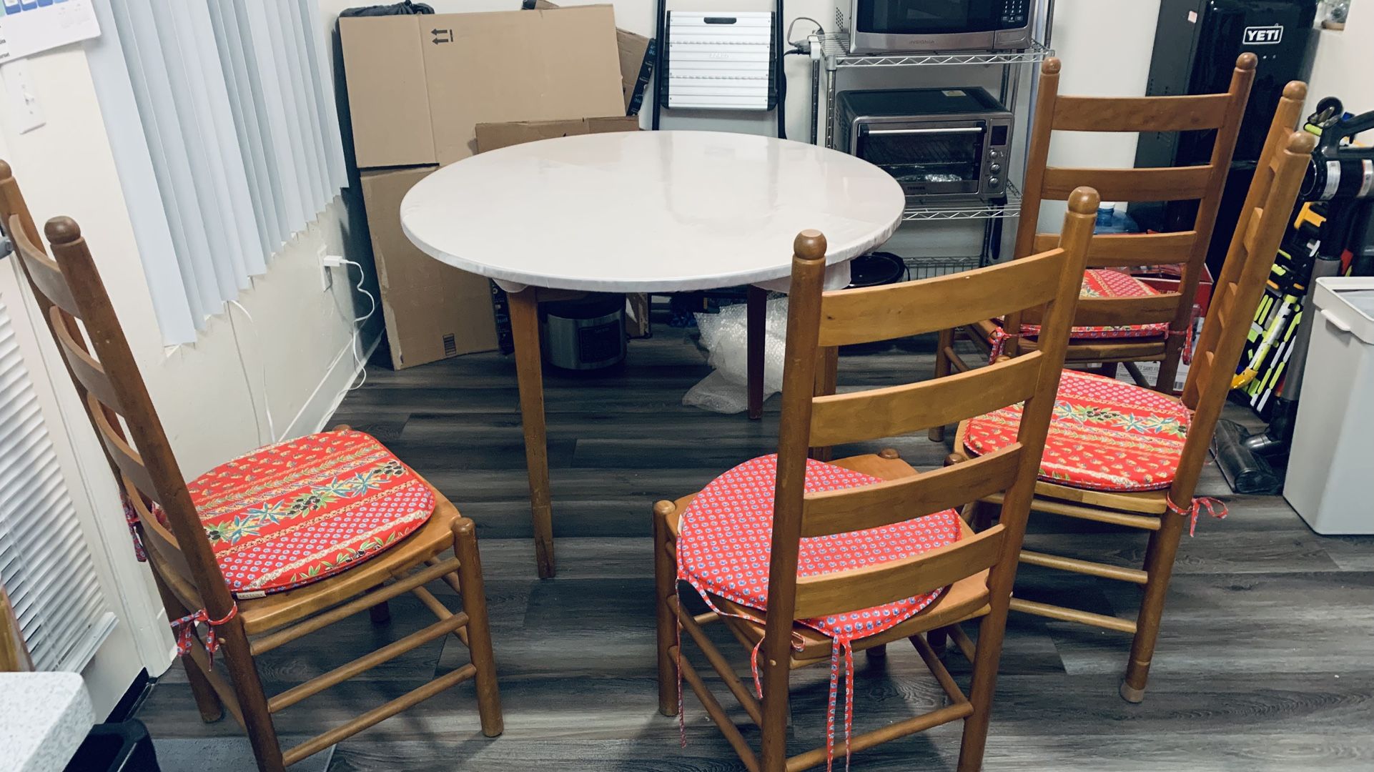 Free Wooden Table Dining For Four People