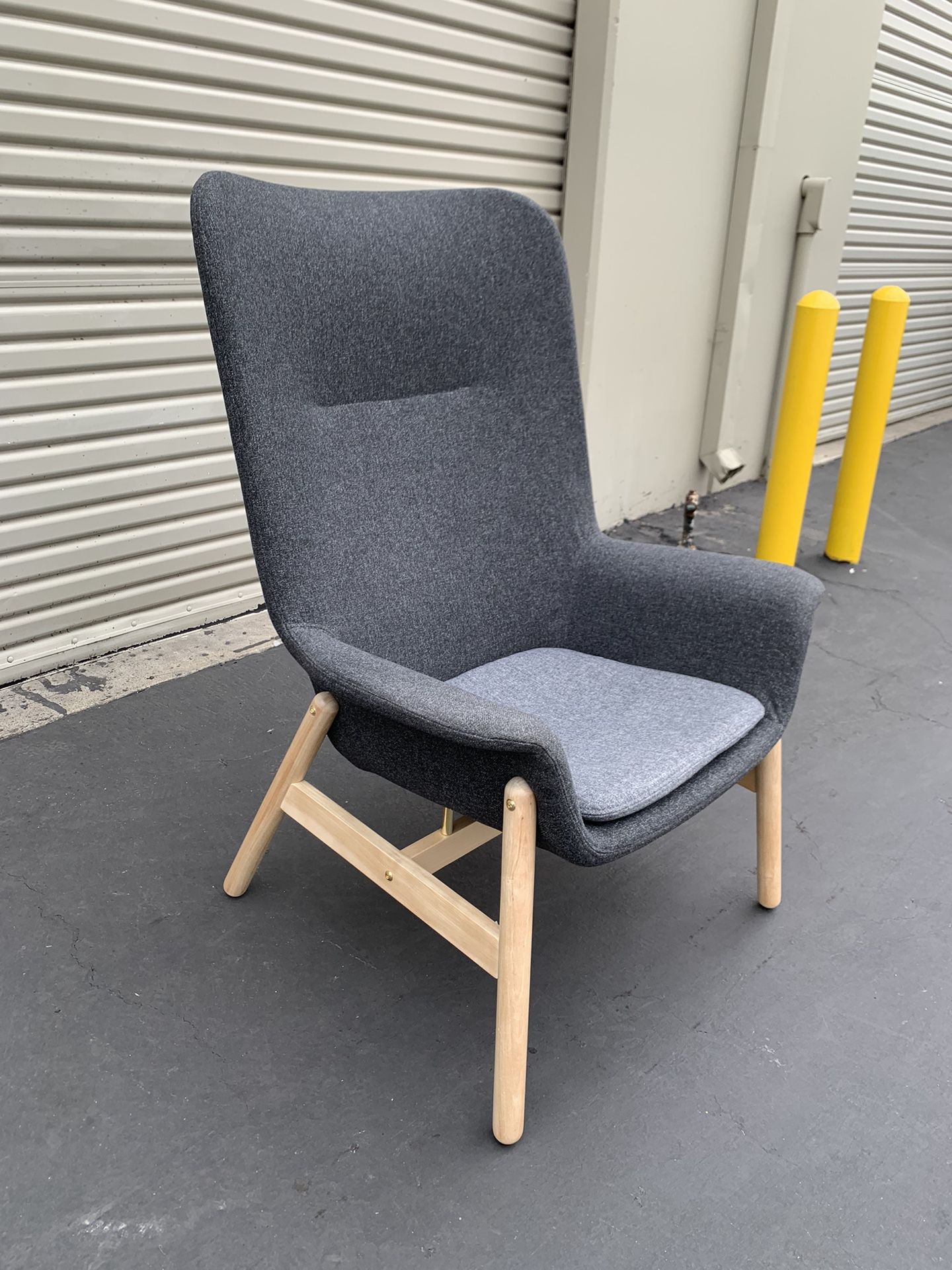 IKEA VEDBO High back armchair, Gunnared dark gray Very Clean and