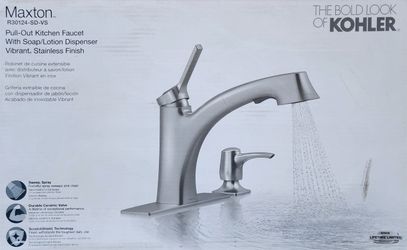 Kohler Maxton Pull Out Ktchen Faucet With Soap Dispenser