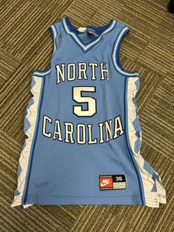 Vintage Nike University of North Carolina Tar Heels Basketball Jersey. Size 36. 1990s Authentic Stitched Small UNC Baby Blue #5
