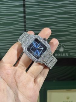 Moissanite Diamonds Cartier Santos 