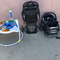 Baby Car Seat Stroller And Baby Jumper And Baby Kangaroo -Take It All For 30