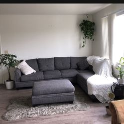 Dark Grey Sectional Couch 