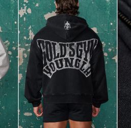 YoungLA x Gold's Gym black hoodie