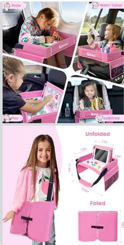 Car Seat Organizer Kids Travel   (Pink)