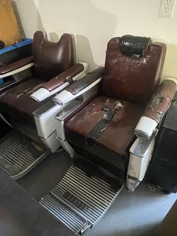 Vintage Belmont barber chairs