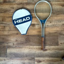 Vintage Collectible AMF Head Master tennis racket from the 1970s,