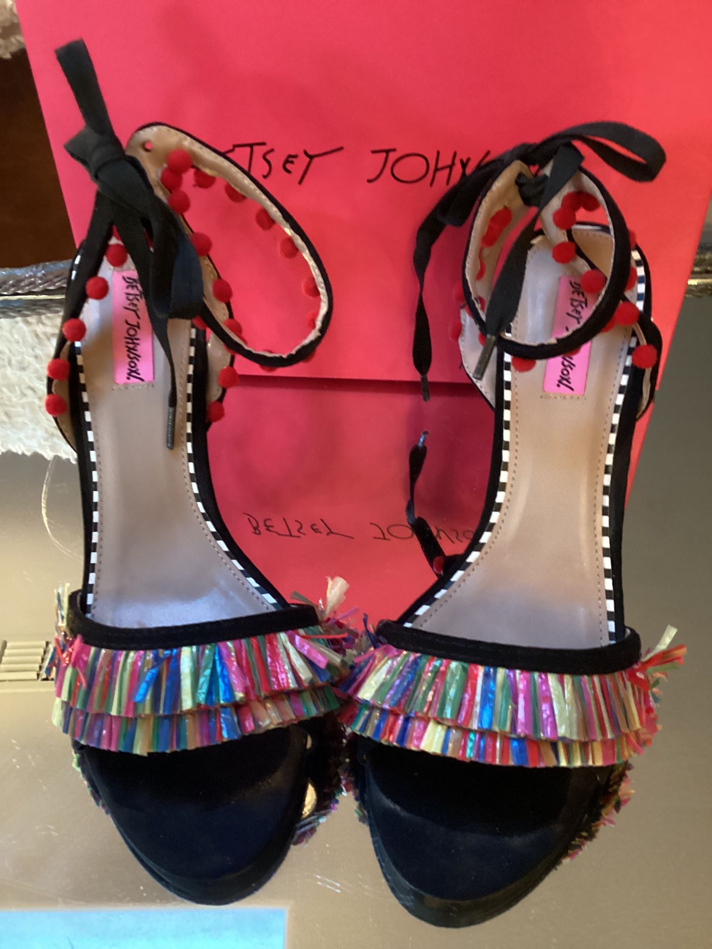 Betsy Johnson Multi Colored Heels 