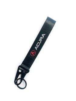 BRAND NEW JDM ACURA Black Racing Wrist Keychain Metal key Ring Hook Strap Lanyard Universal