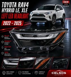 TOYOTA RAV4 HYBRID LE, XLE LEFT LED HEADLIGHT  2022  -  2025