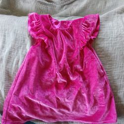 Baby Girl Pink Velvet Dress