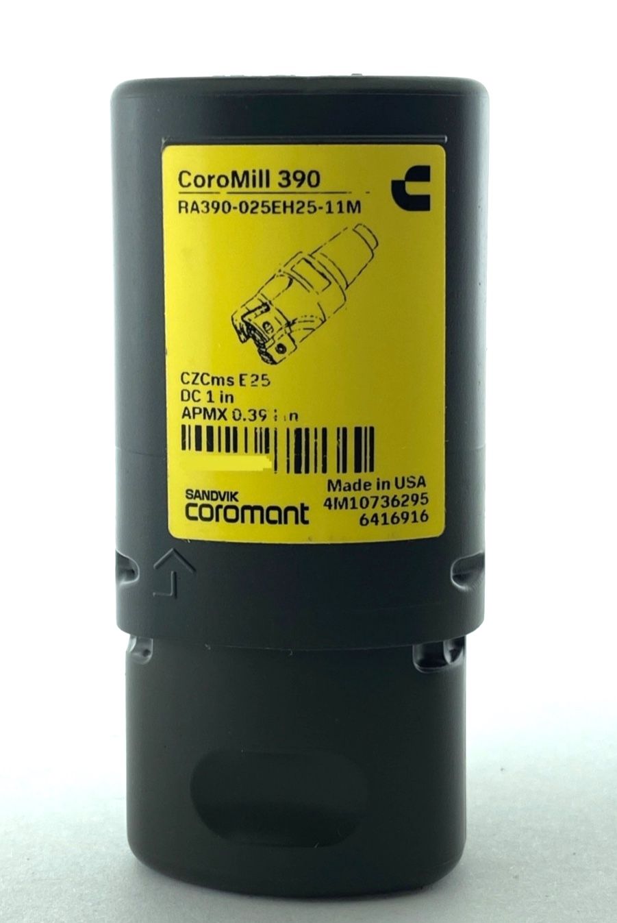 Sandvik Coromant CoroMill 390, RA390-025EH25-11M Cutter Square Shoulder Milling CZCms E 25, DC 1 in, APMX 0.39