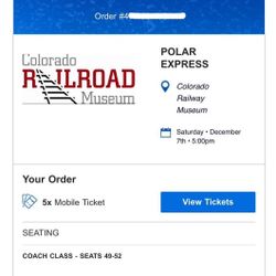 Colorado Railroad Museum Polar Express Tickets