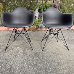 Pair Of Eames Style DAR Eiffel Armchairs