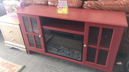 54” electric fireplace heater tv stand tv console