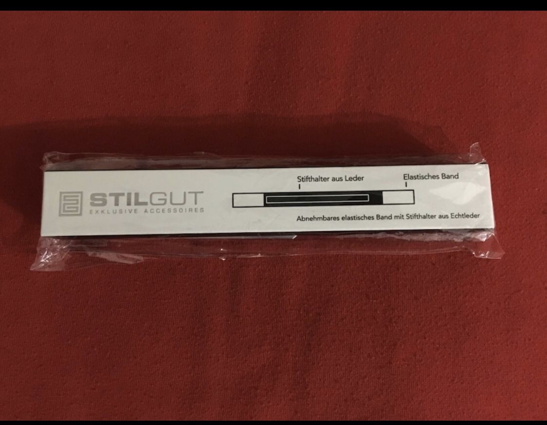 StilGut Pencil Holder, Genuine Leather Sleeve for Apple Pencil, compatible with Apple 9,7'' iPad Pro Cases, Cognac Vintage
