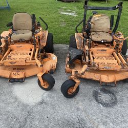 2 Scag Mowers 61” Turf Tigers