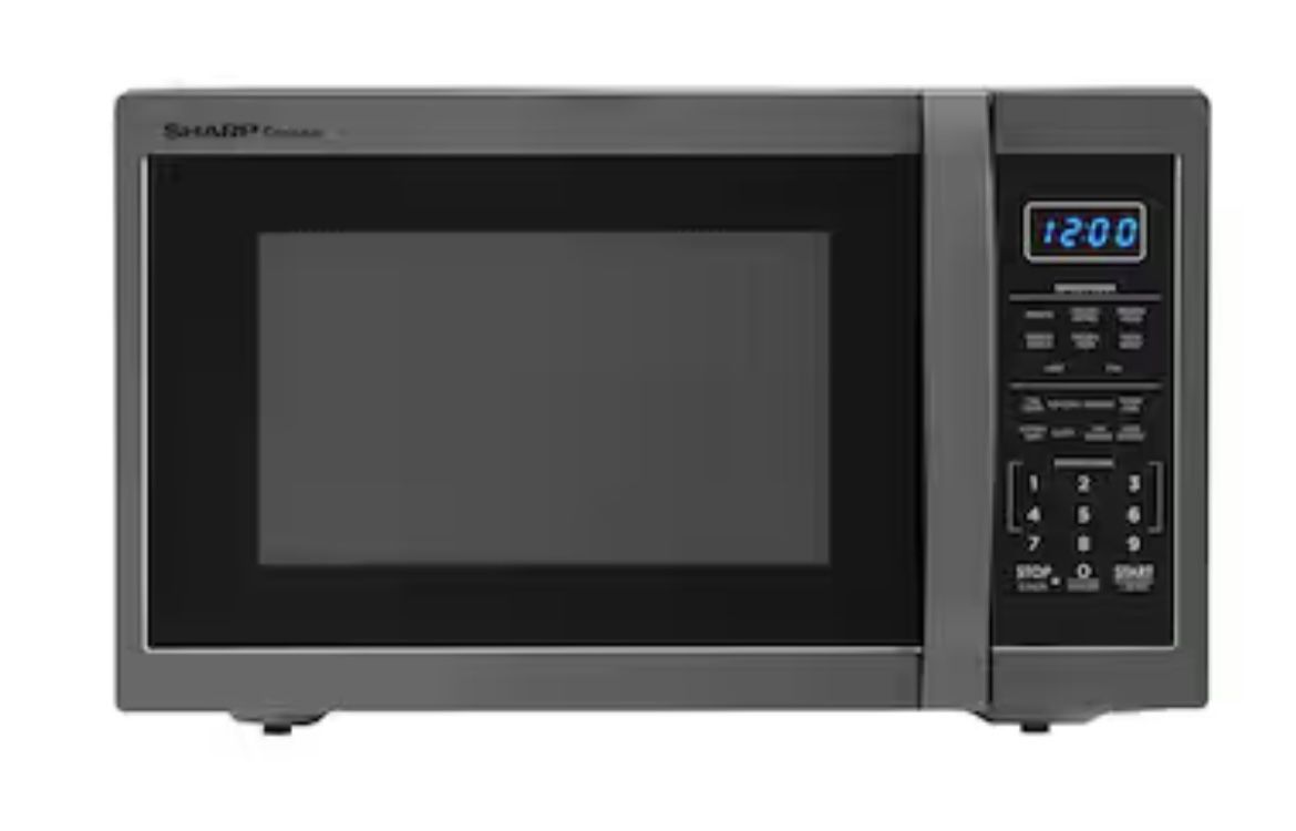 Sharp 1.4-cu ft 1100-Watt Sensor Cooking Controls Countertop Microwave (Black Stainless Steel) Retail price $169 Lil Sam’s Price $130