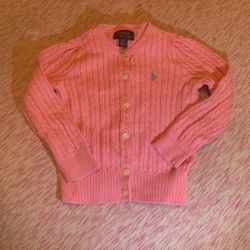 Child 4T POLO RALPH LAUREN Little Girl's Cableknit Cardigan