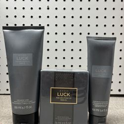(1)Avon Luck For Him Eau de ToiletteSpray,After Shave Conditioner,Hair&Body Wash