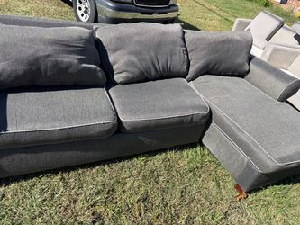 Gray Fabric Sectional Sofa with Chaise