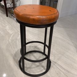 Stool Bar Stool Metal And Wood 24” 