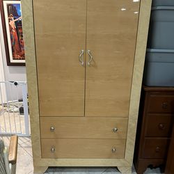 light wood Armoire Dresser high Gloss Finish