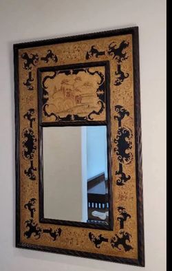 Vintage Eastern Themed art mirror