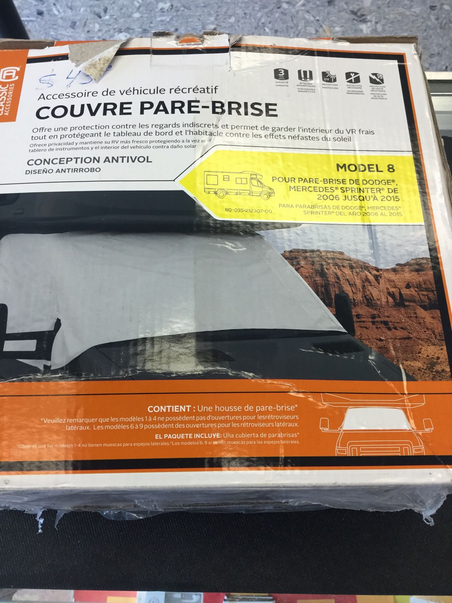 RV Accessories Windshield Cover