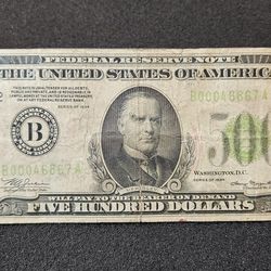 1934 $500 Note 