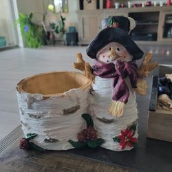 Snowman Candle Holder