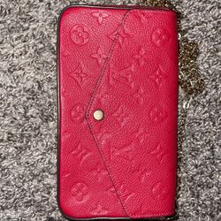 lv felicie pochette red