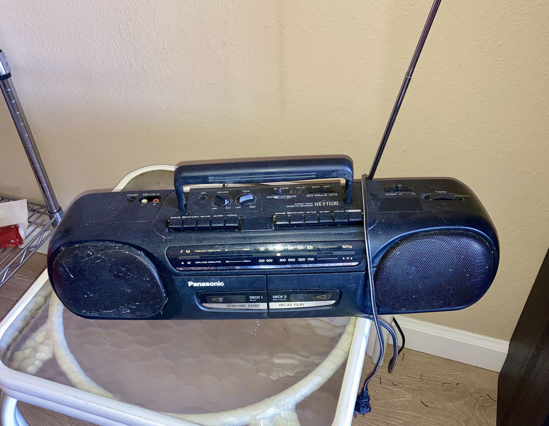 Old School Boombox Boom Box Radio AM FM Cassette