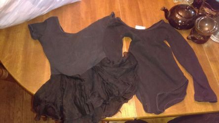 Girls black leotards