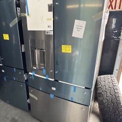 New Cafe Stainless Steel 4 Door Refrigerator Ice And Water 