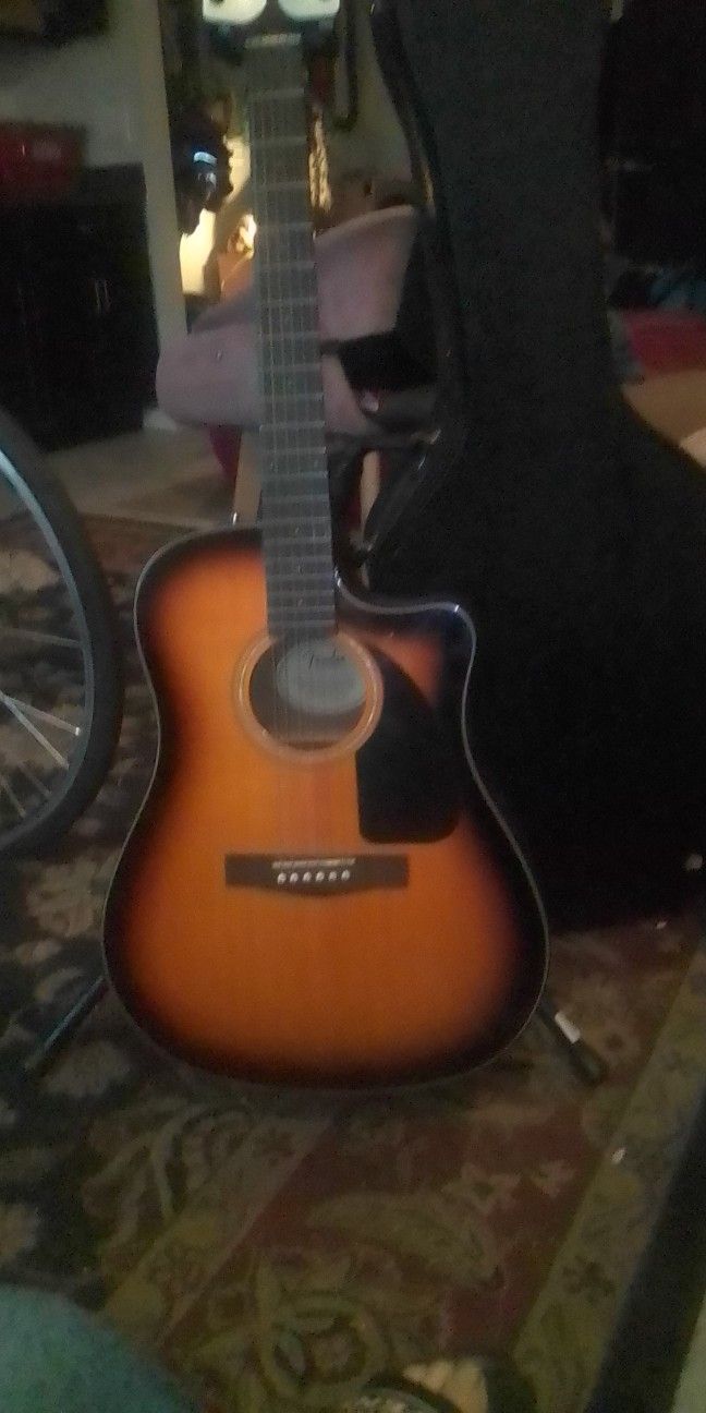 Fender Guitar like New Cd-60ce $300 W/Case