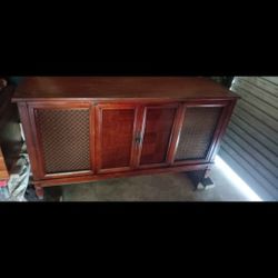 Antique 1965 Sears and Robuck Turn Table and Recorder Player Console 