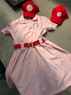 Rockford Peaches Baseball Costume Dress with Caps