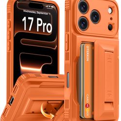 Oterkin For IPhone 17 Pro Wallet Case [4-5 Card Holder] [Kickstand] [RFID Blocking] [Full Camera Protection] [Military Grade Protection] Shockproof Ru