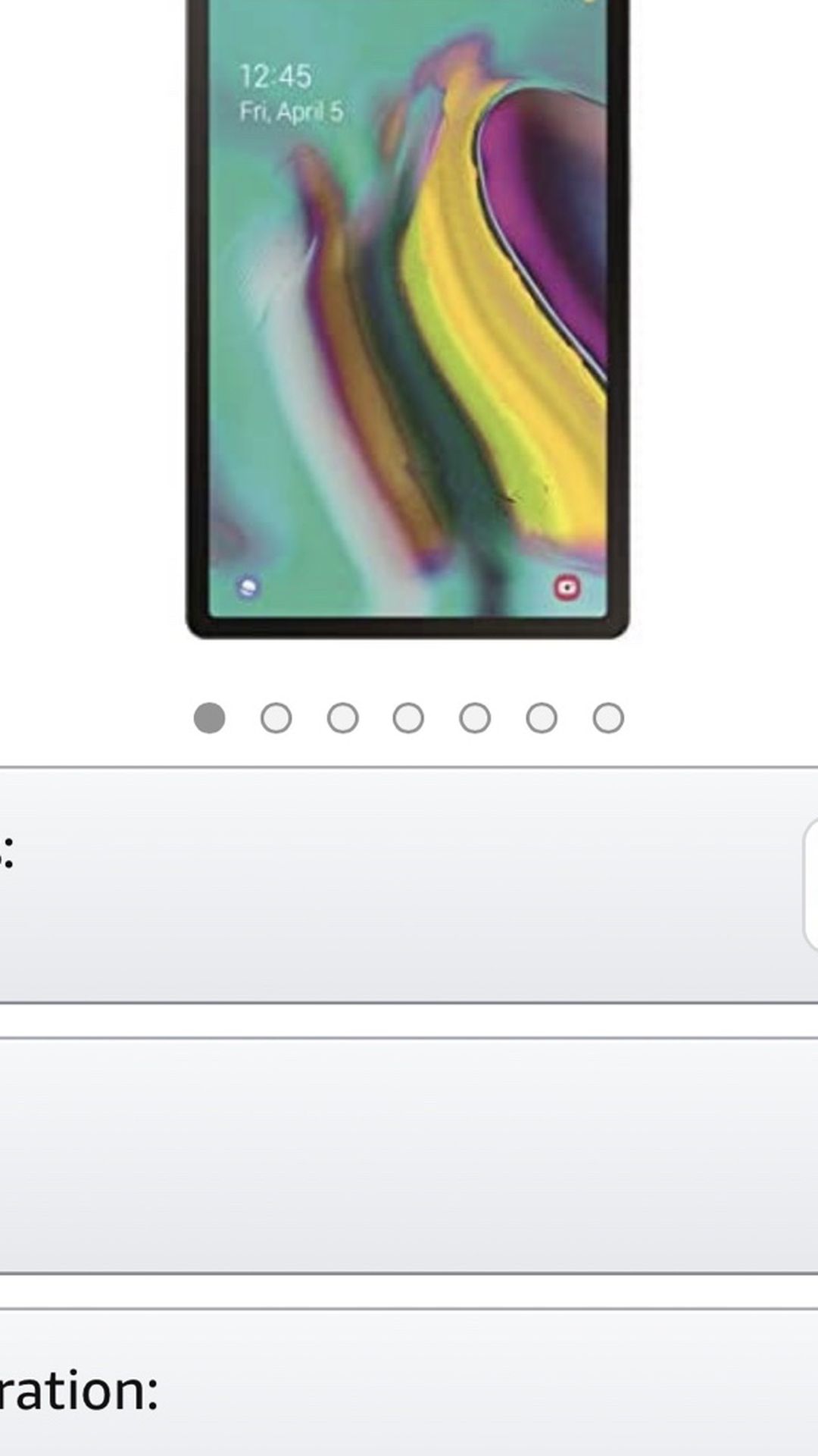 Samsung Tab S5e Almost brand new nothing wrong asking 375