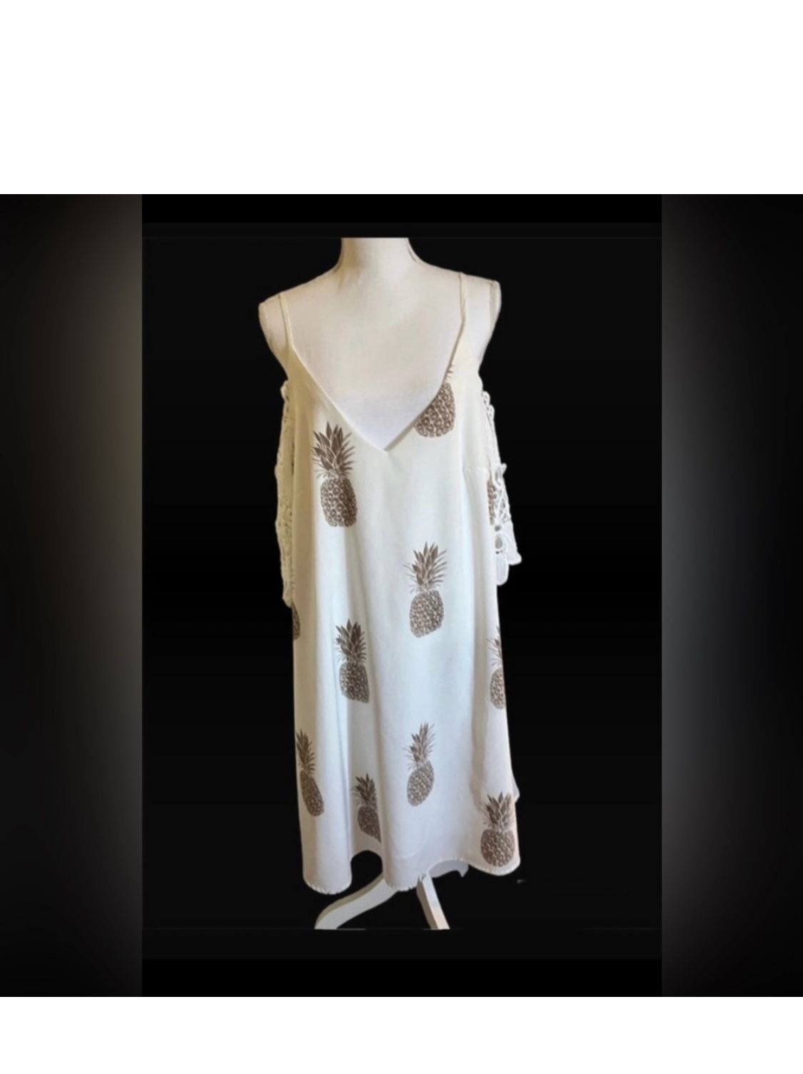 SHEIN Curve Off The Shoulders Lace Sleeve Fashion Dress