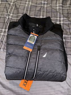 Nautica Men’s Mix Media Jacket - Grey Size XXL New