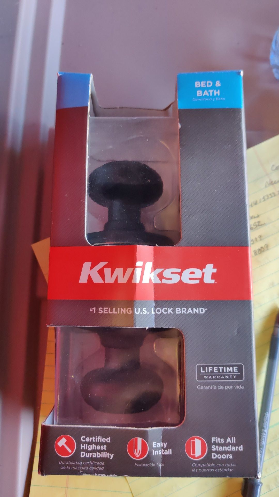Kwikset Juno Venetian Bronze Privacy Bed/Bath Door Knob